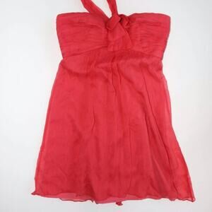 Amsale 8 Salmon Silk One-Shoulder Special Occasion Dress